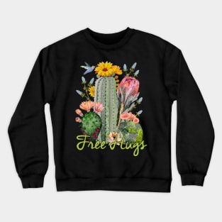 Cactus Free Hugs T-Shirt Cute Spiky Cactus Gift Crewneck Sweatshirt